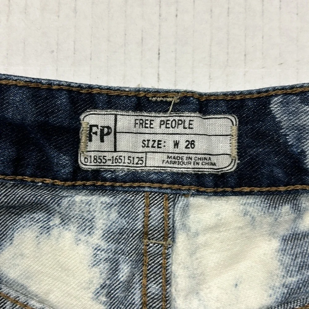 Free people tie dye cut off jean shorts